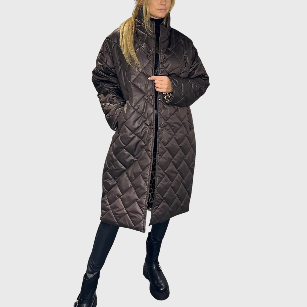 Manteau Matelassé Unisexe Réversible Coupe Confort