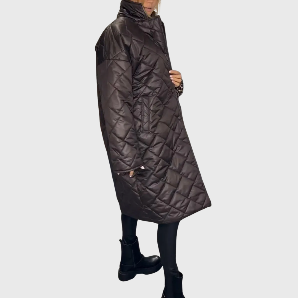 Manteau Matelassé Unisexe Réversible Coupe Confort
