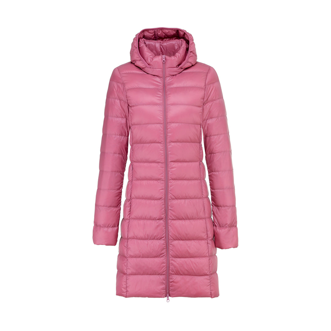 Veste D'Hiver Longue pour Femme avec Capuche et Remplissage Doux