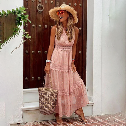Robe Longue Été pour Femme Fleurs Colorées