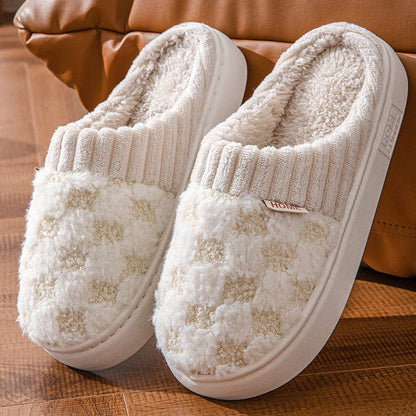 Pantoufles Chaudes et Confortables à Carreaux - PanierRoyale