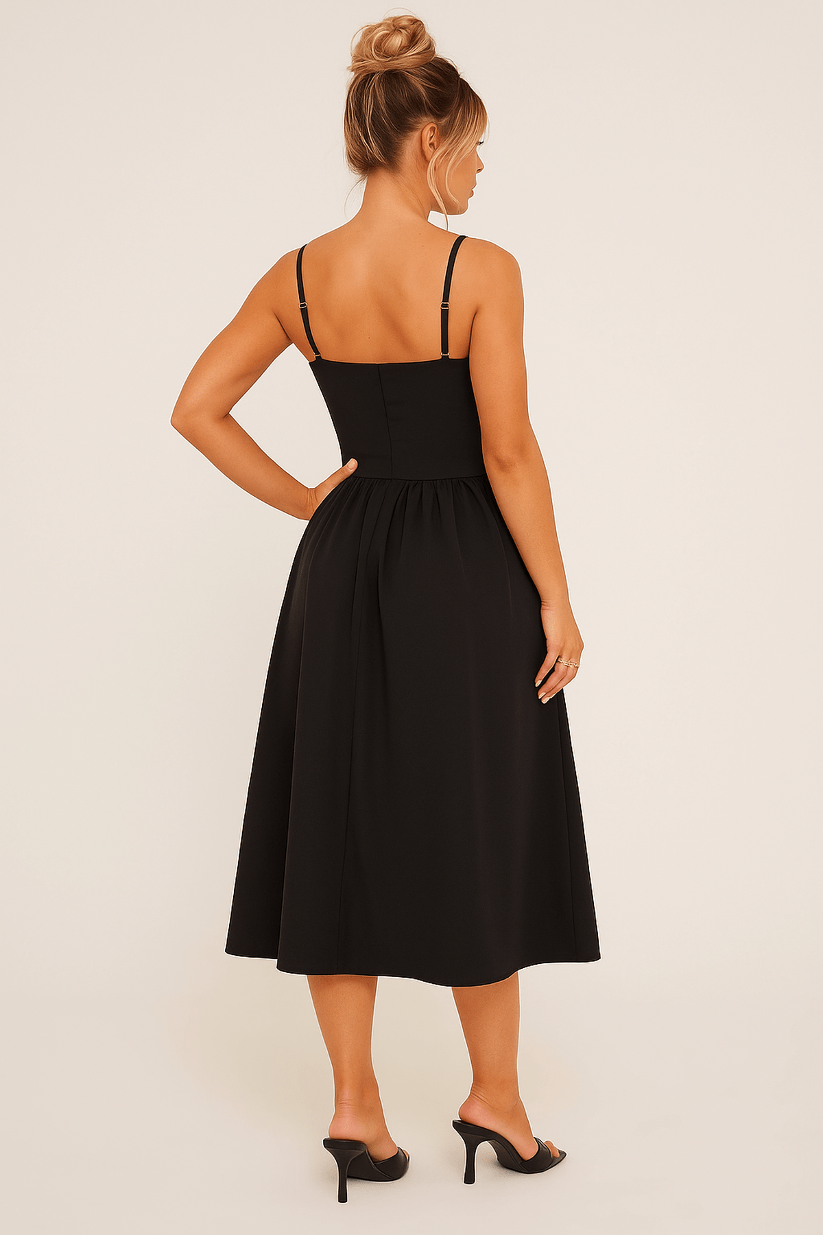 Robe Été Sans Manches avec Jupe Évasée