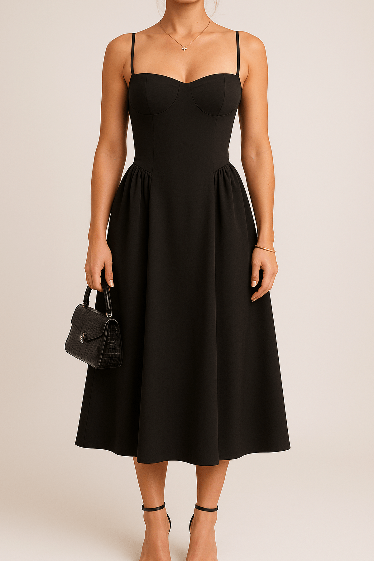 Robe Été Sans Manches avec Jupe Évasée