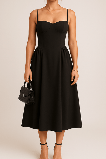 Robe Été Sans Manches avec Jupe Évasée