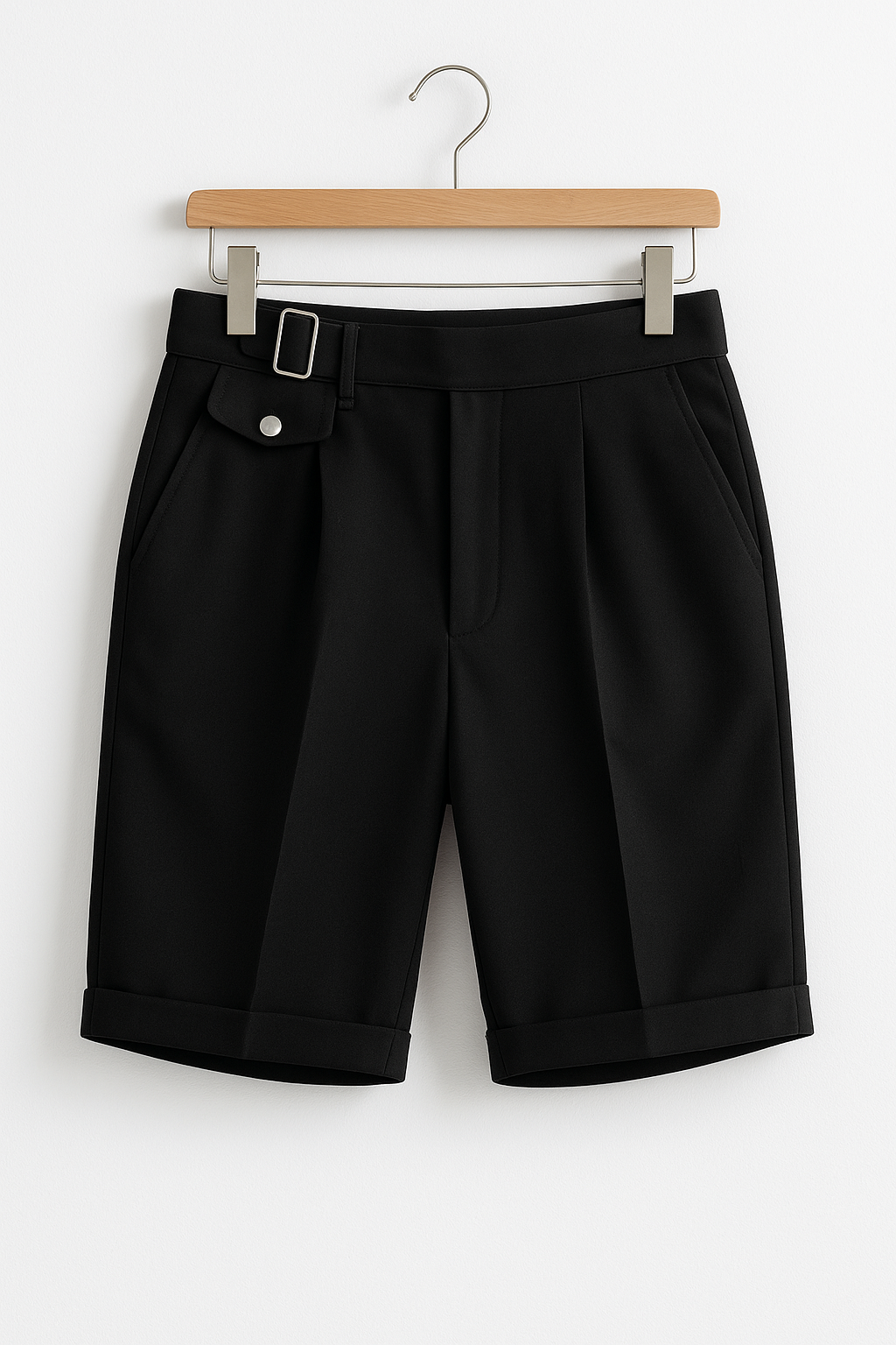 Shorts Homme Couture Plissés avec Pince
