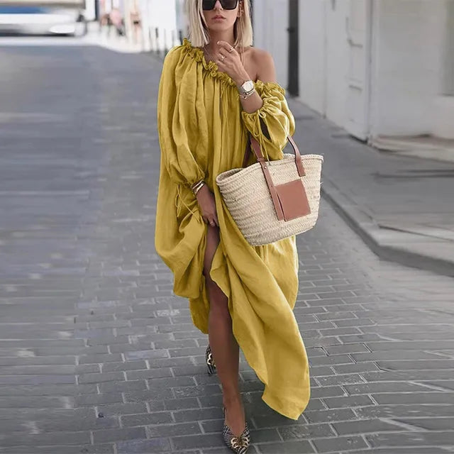Robe Longue Soirée Épaule Décolletée