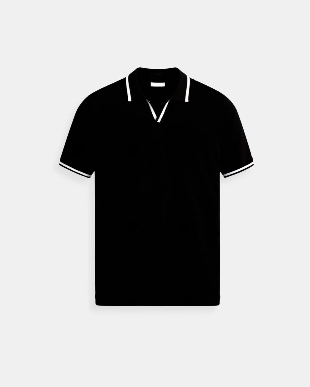 Chemise Poloshirt Homme Col Ouvert et Contraste