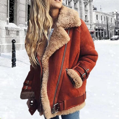 Veste Femme Hiver Chaude avec Doublure Fourrure Synthétique - BerlinGlamour