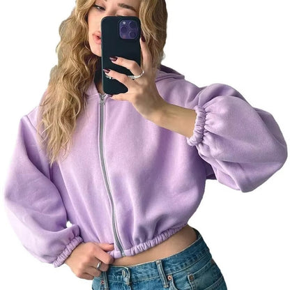 Sweat à Capuche Femme Slim Fit Noir