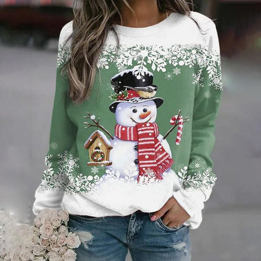Pull Noël Femme avec Motif Bonhomme de Neige - BerlinGlamour