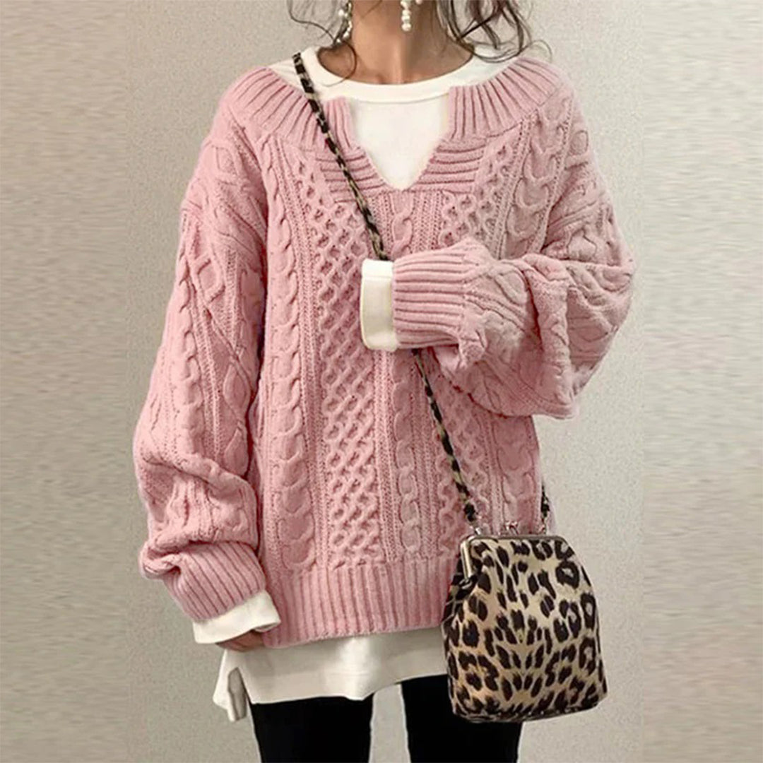 Pull Grande Taille Femme Manches Longues Chaud