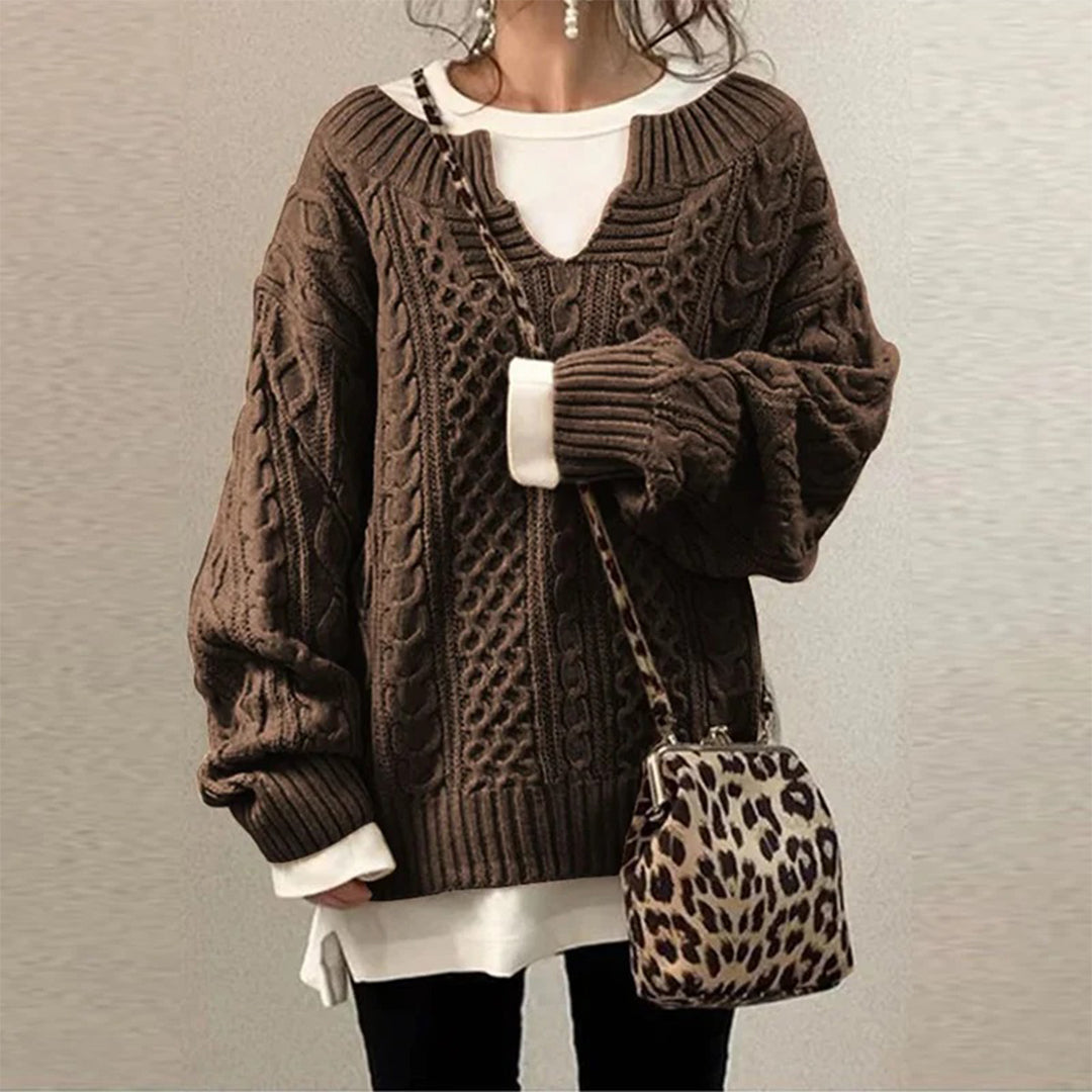 Pull Grande Taille Femme Manches Longues Chaud
