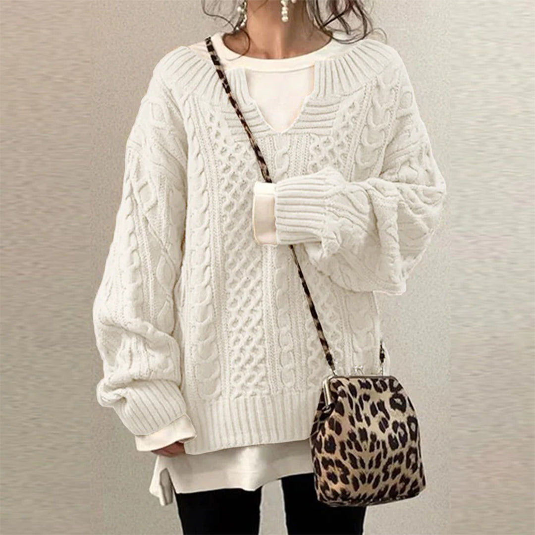 Pull Grande Taille Femme Manches Longues Chaud - PanierRoyale