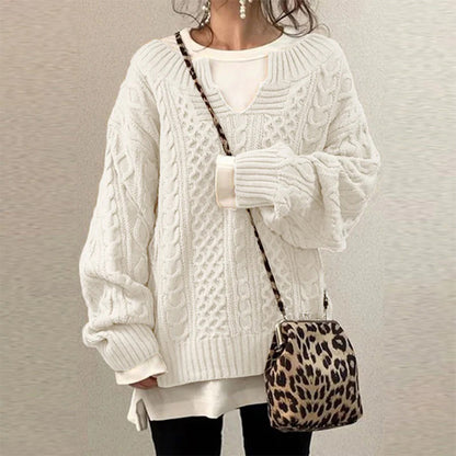 Pull Grande Taille Femme Manches Longues Chaud - PanierRoyale
