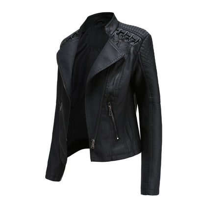 Veste Femme Élégante à Fermeture Éclair Asymétrique