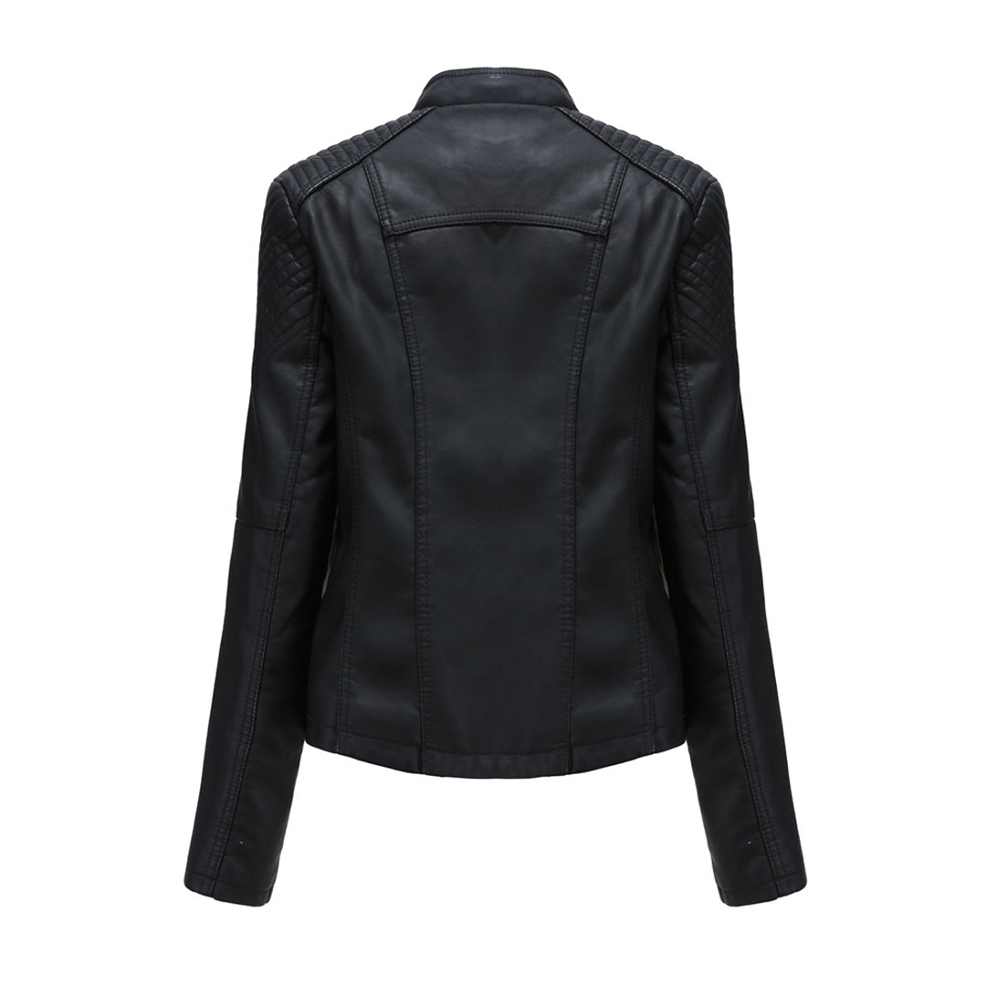 Veste Femme Élégante à Fermeture Éclair Asymétrique