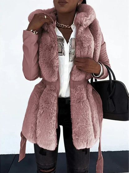 Manteau Femme Hiver Chic Mi-Long Doux