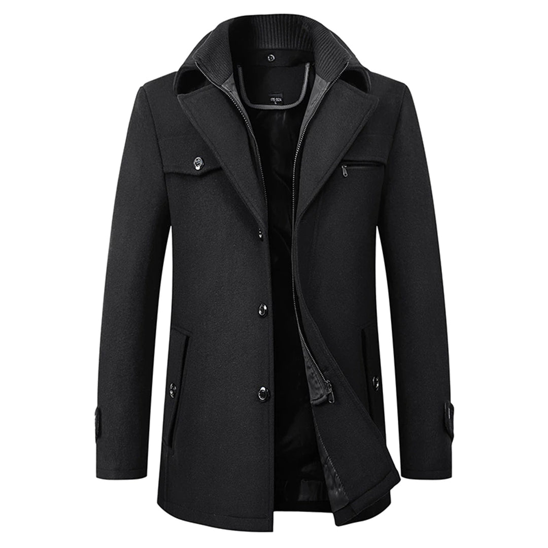Veste Hiver Homme Élégant avec Capuchon et Fermeture Éclair - PanierRoyale