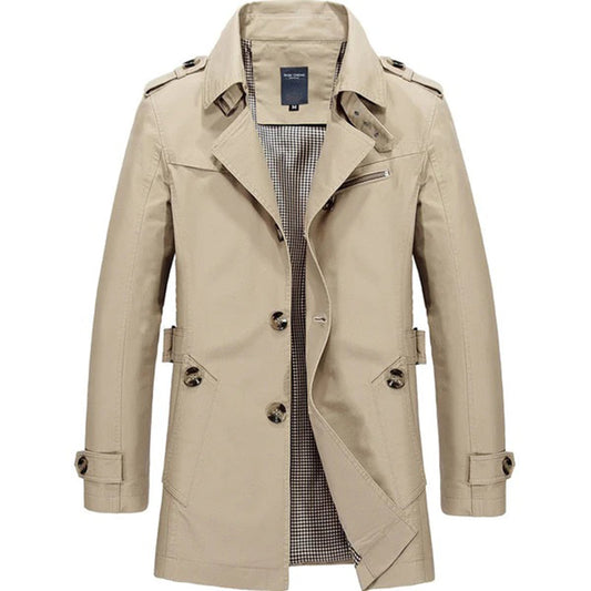Manteau Homme Long avec Capuchon et Doublure Chaude - PanierRoyale