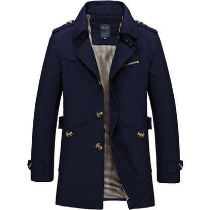 Manteau Homme Long avec Capuchon et Doublure Chaude