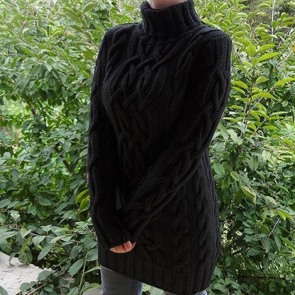 Pull Col Roulé en Tricot Doux et Élégant