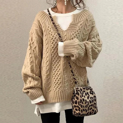 Pull Grande Taille Femme Manches Longues Chaud