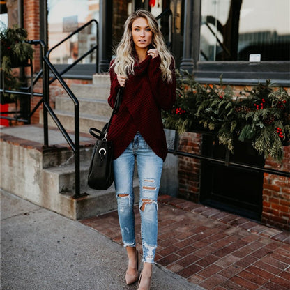 Pull Femme Polaire Élégant Taille Slim