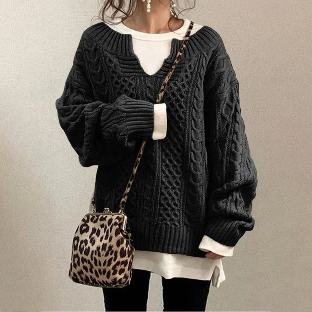 Pull Grande Taille Femme Manches Longues Chaud