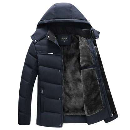 Veste Doudoune Hiver Homme avec Capuche et Manches Longues