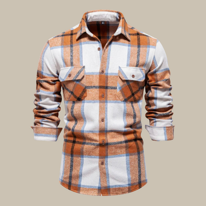 Chemise Homme Décontractée à Manches Longues et Poches