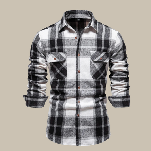 Chemise Homme Décontractée à Manches Longues et Poches - BerlinGlamour