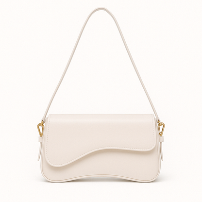 Sac à Main Femme Cuir Végétal Brillant avec Fermeture Dorée
