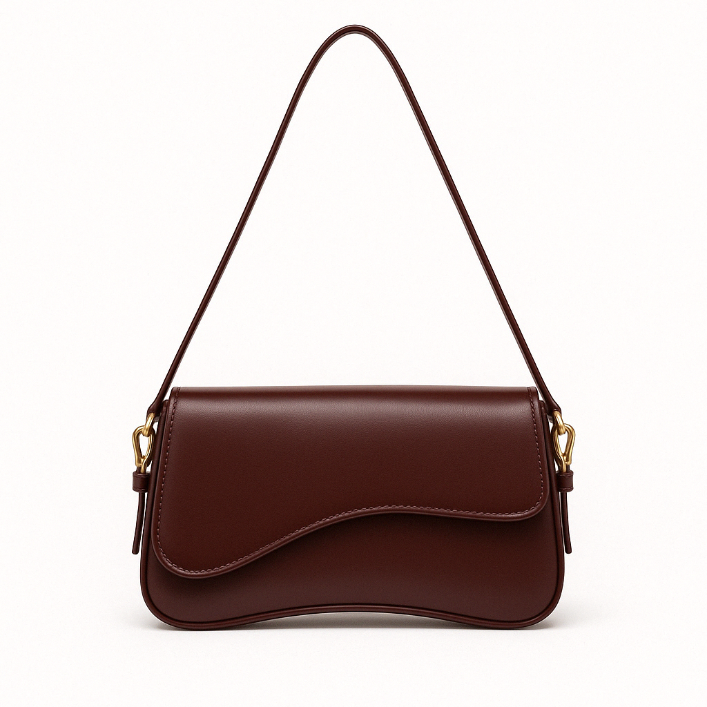 Sac à Main Femme Cuir Végétal Brillant avec Fermeture Dorée - PanierRoyale