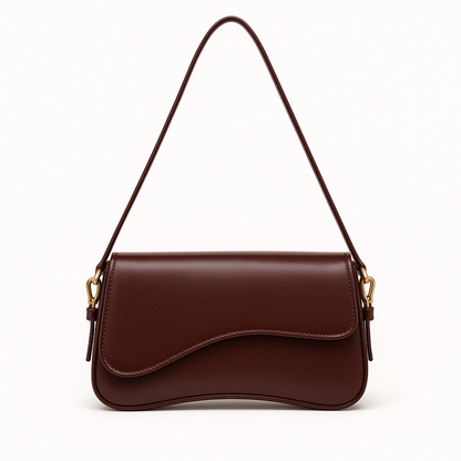 Sac à Main Femme Cuir Végétal Brillant avec Fermeture Dorée - PanierRoyale