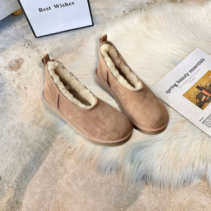 Chaussures Femme Doublure Imitation Fourrure Coupe Fermée Hiver - PanierRoyale