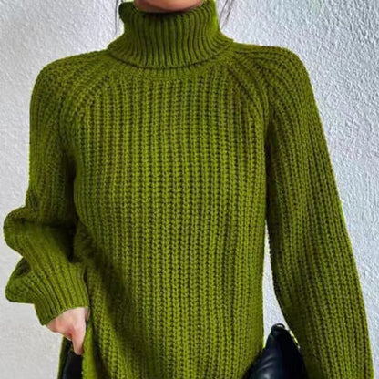 Pull Femme Col Roulé en Maille Douce pour Hiver