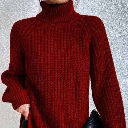 Pull Femme Col Roulé en Maille Douce pour Hiver