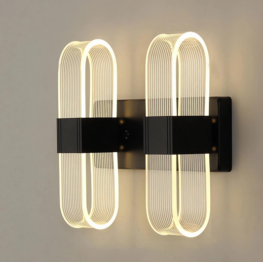 Puisora™ – Applique Murale LED Puissante Or & Noir Design Scandinave