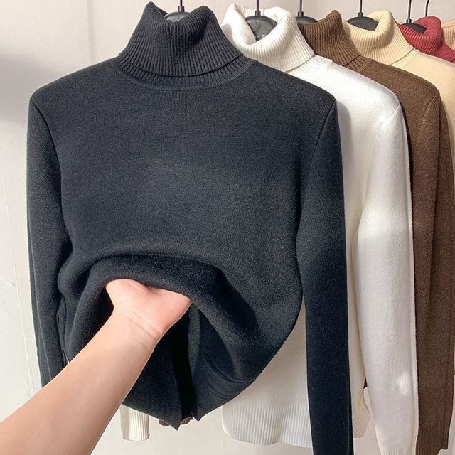 Pull Femme Hiver Chaud et Doux avec Fausse Fourrure Intérieure