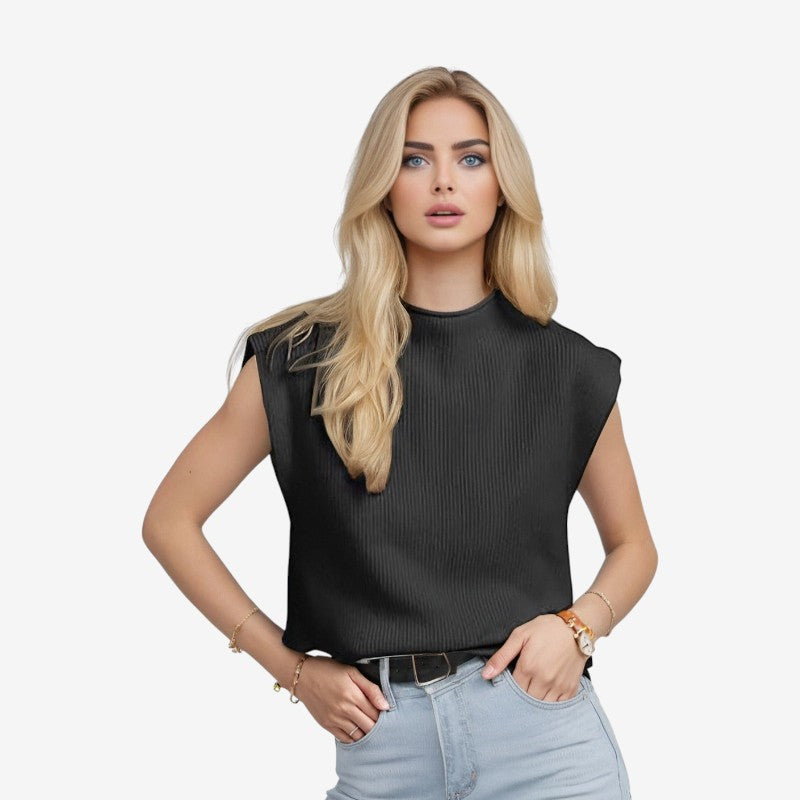 Pull Décontracté Col Rond sans Manches