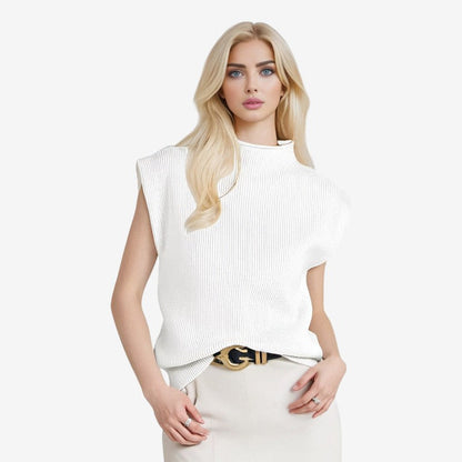 Pull Décontracté Col Rond sans Manches