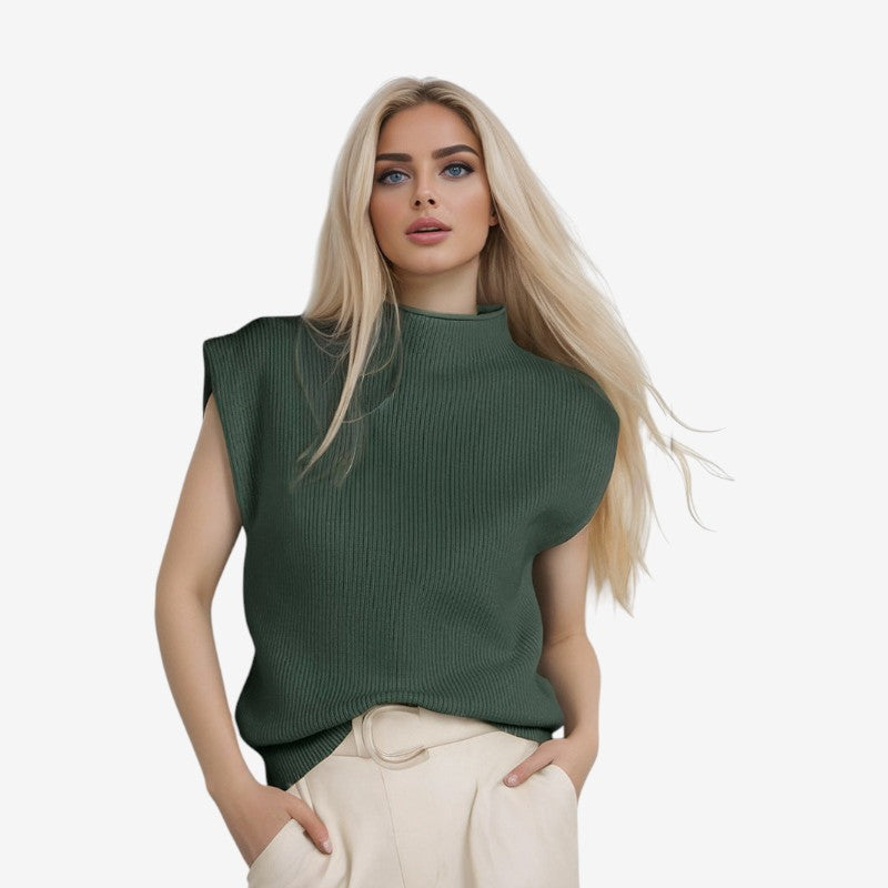 Pull Décontracté Col Rond sans Manches