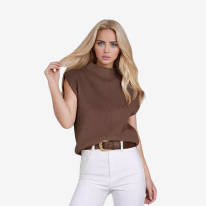 Pull Décontracté Col Rond sans Manches