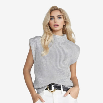 Pull Décontracté Col Rond sans Manches