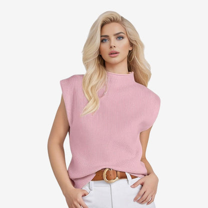 Pull Décontracté Col Rond sans Manches