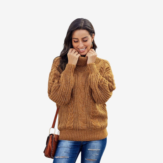 Pull Grande Taille Col Roulé Chaud et Confortable - PanierRoyale
