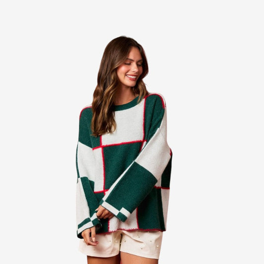 Pull Femme Chic à Manches Longues et Col Rond - PanierRoyale