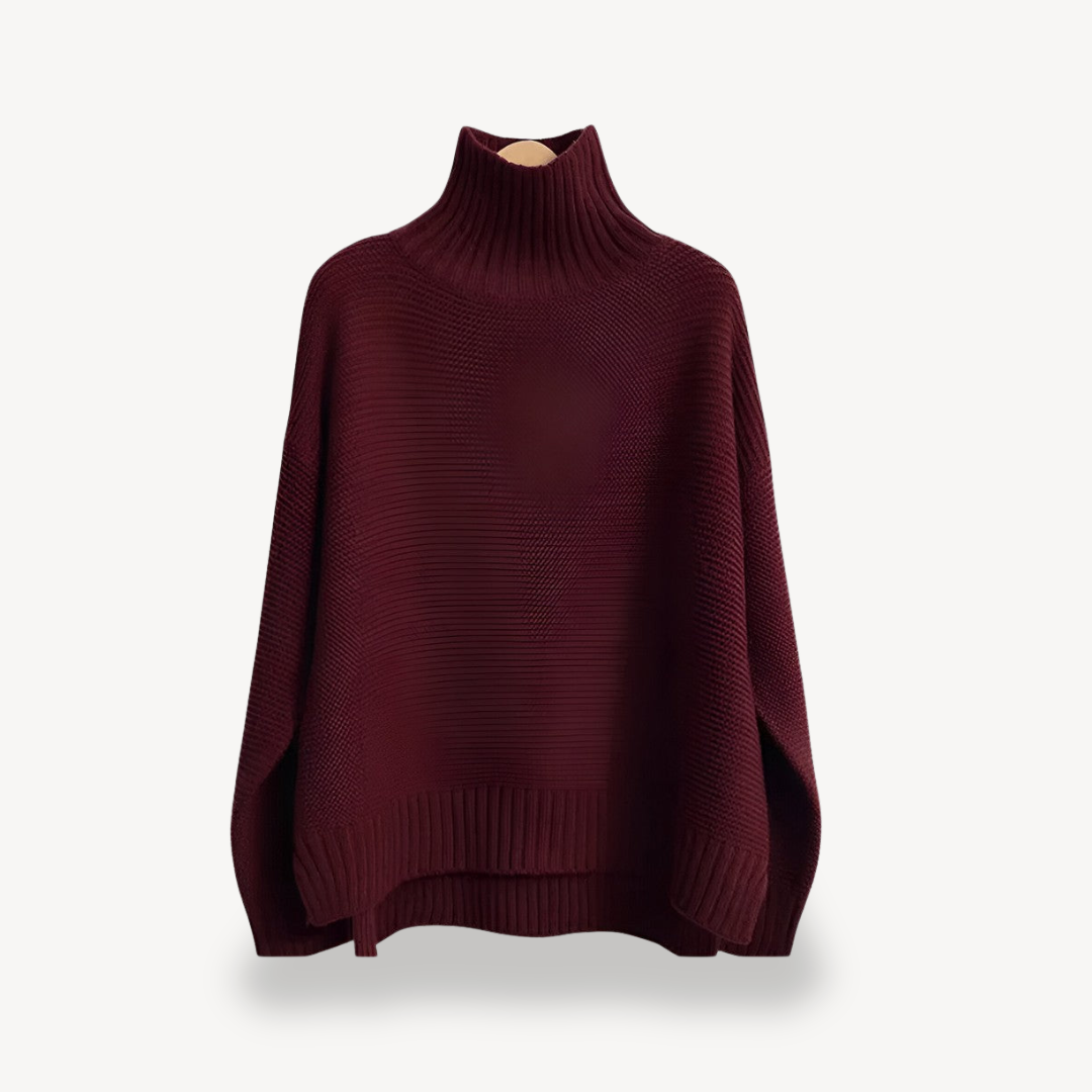 Pull Oversize à Col Roulé Femme Confortable