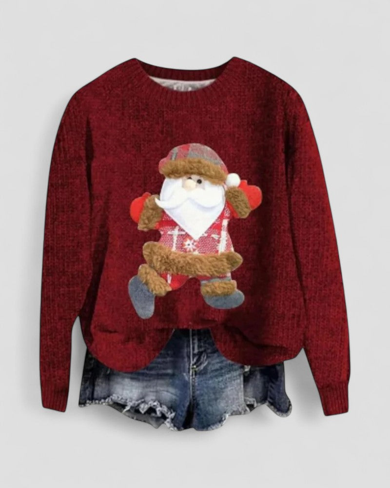 Pull de Noël à manches longues pour femme 0