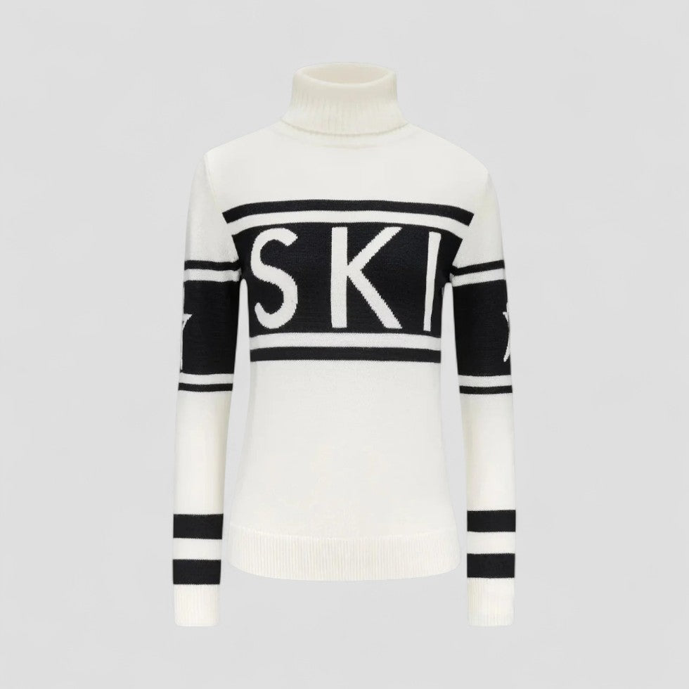 Pull Femme Hiver Laine Mérinos Col Roulé Chaud